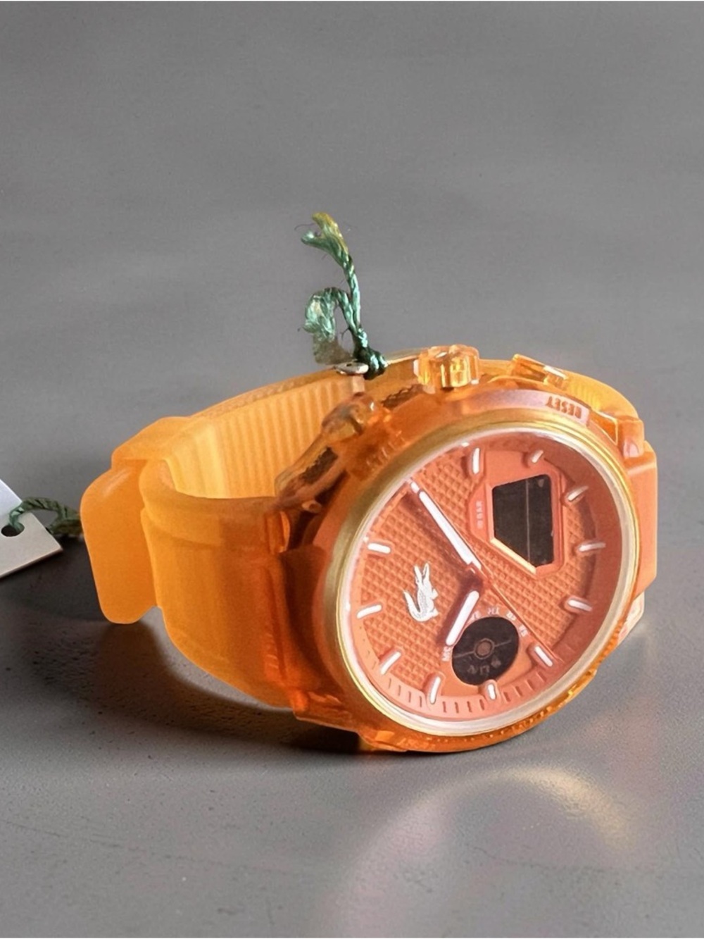 Lacoste LC33 Analog & Digital Orange Silicone Strap Men Watch 45mm 2011431
